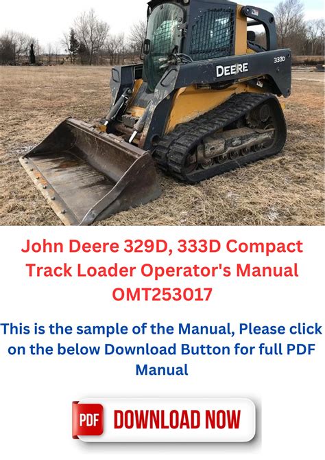 John Deere 329D and 333D Compact Track Loader Operator's 